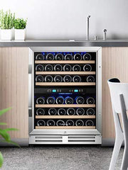 Karcassin Wine Cooler Refrigerator – Compressor Wine Bottle Chiller – Single Temp Zones for Red & White – Stores upto 32 Bottles – Silent with Low Vibrations – Freestanding or Built-in B07W46VYMV